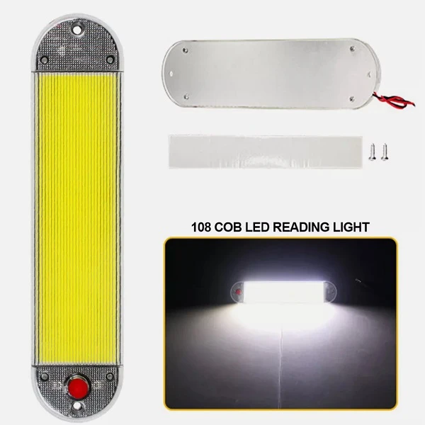 Εσωτερικό φως καμπίνας αυτοκινήτου 108cob 12-24v 14w w15370