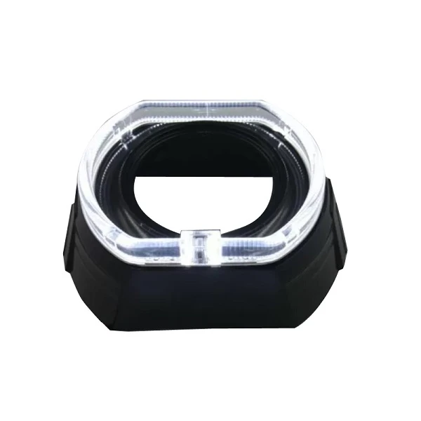 Τετράγωνα λευκά LED φώτα ημέρας στεφάνη angel eye αυτοκινήτου 2.5" W17338-2