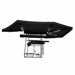 Πλαϊνή Τέντα Σκίασης Αυτοκινήτου 270° 2μ*2μ με LED Φωτισμό CXZ004 Μαύρη