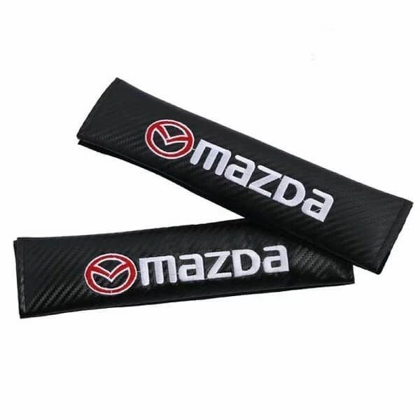 Μαξιλαράκια Ζώνης Αυτοκινήτου Carbon 23x6cm 2τμχ MAZDA HW-0196MA