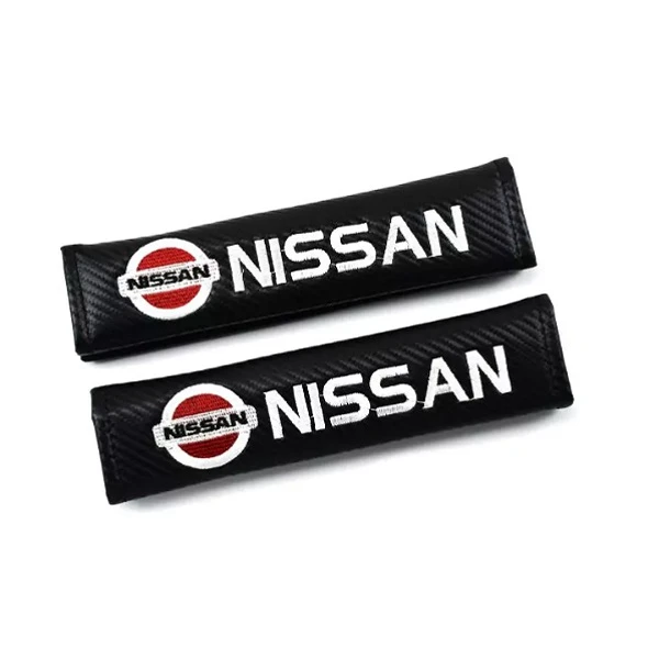 Μαξιλαράκια Ζώνης Αυτοκινήτου Carbon 23x6cm 2τμχ NISSAN HW-0399