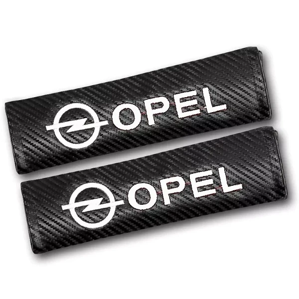 Μαξιλαράκια Ζώνης Αυτοκινήτου Carbon 23x6cm 2τμχ OPEL HW-0400