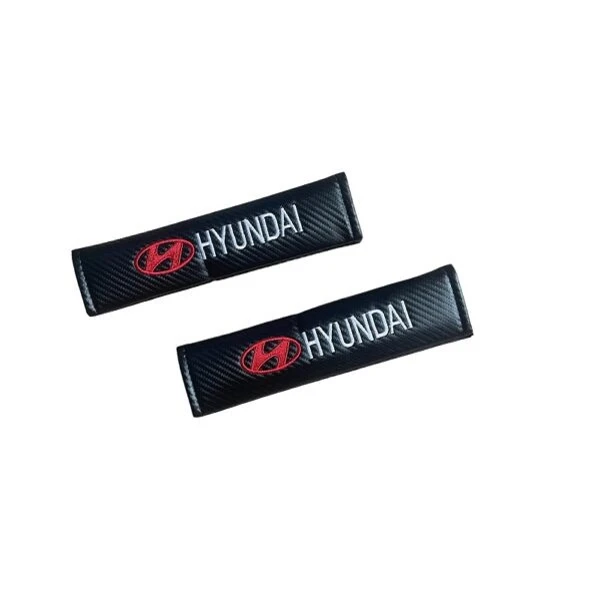 Μαξιλαράκια Ζώνης Αυτοκινήτου Carbon 23x6cm 2τμχ HYUNDAI HW-0406