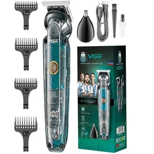 Επαγγελματική Επαναφορτιζόμενη Κουρευτική Μηχανή Με LED Display IPX6 VGR V-949