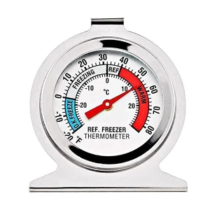 Γενικό θερμόμετρο ψυγείου -20℃~20℃/-20℉~80℉ Αναλογικό καντράν από ανοξείδωτο ατσάλι με κόκκινο δείκτη16995003