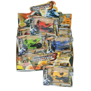 MHXANH "PULL BACK", ΚΛΙΜΑΚΑΣ 1:18, ΠΛΑΣΤIKH. 4 XΡΩΜΑΤΑ. ΣΕΤ 12 ΤΕΜΑΧΙΩΝ 8518