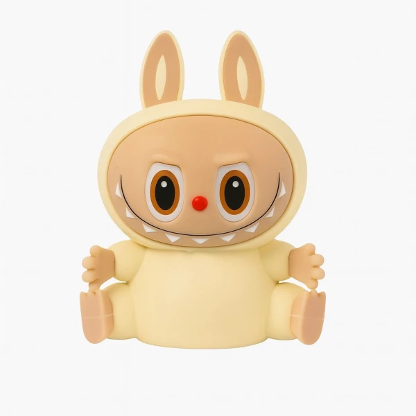 Παιδικό Φωτιστικό Νυκτός Labubu LED 
Πολύχρωμο με Αισθητήρα Αφής & Χρονοδιακόπτη – Μπεζ