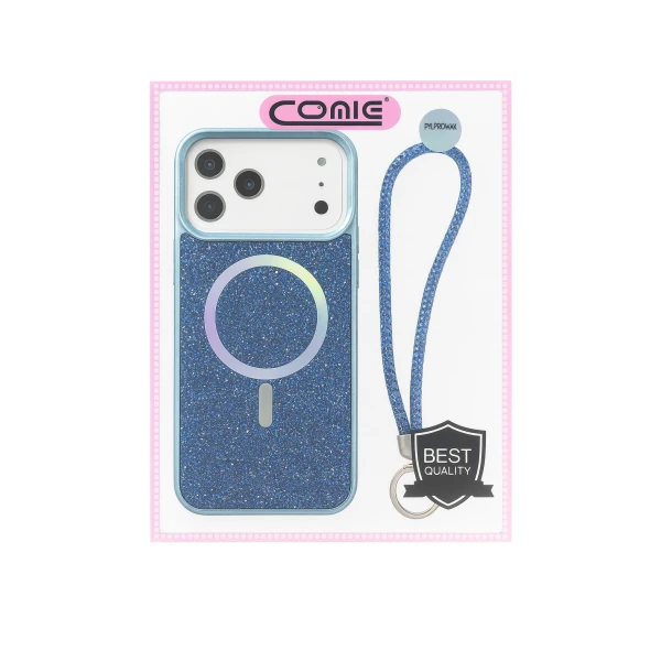 Θήκη MagSafe Glitter με Λουράκι για iPhone 17 Pro Max IP17PROMAXTPCPC1 Μπλε