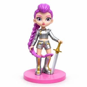 Κούκλα Φιγούρα KPOP Demon Hunters Rumi 18cm Ασημί KPOPRUMN