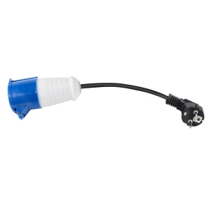 Μετατροπέας Πρίζας, Βύσμα Schuko 16A σε Πρίζα CEE 32A, 50cm - Προσαρμογέας CEE για Φορητό Φορτιστή Ηλεκτρικού Ρεύματος MZ-A005