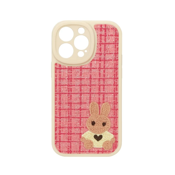 Θήκη Bunny Fabric για iPhone 14 Pro Max Q21841 Ροζ