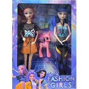 Σετ 2 Κούκλες Φιγούρα KPOP Demon Hunters Mira Ζoey 35 cm με unicorn και κιθάρα  51520-2