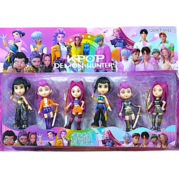 Σετ 6 Κούκλες Φιγούρα KPOP Demon Hunters 10cm 51388
