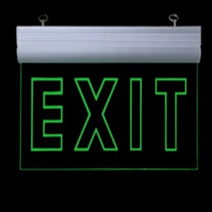 Διάφανη Φωτιζόμενη Πινακίδα με Σήμανση EXIT Διπλής Όψης 220V 37x20cm 17959011