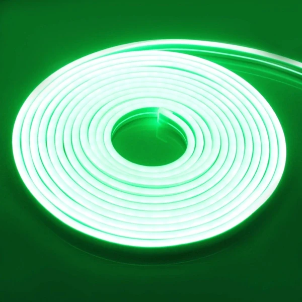 Αδιάβροχη Led Ταινία Neon 12V 5m με Τροφοδοτικό Πράσινο IP65 RZ-0025