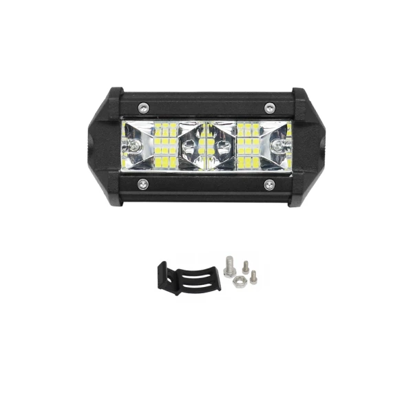 LED Αδιάβροχο Προβολάκι - Μπάρα Αλουμινίου 12V-24V 10cm 36W 12 SMD IP68 2880LM 6000K OYQP-0003