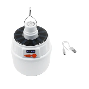 LED Ηλιακό Φωτιστικό για Camping με Γάντζο και 5 Λειτουργίες Φωτισμού BL-2022