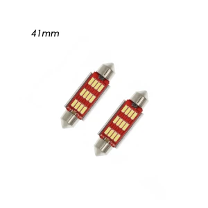 Σετ LED Πλαφονιέρας C5W 41mm 12V 12 SMD Ψυχρό Λευκό 6000K 2τμχ