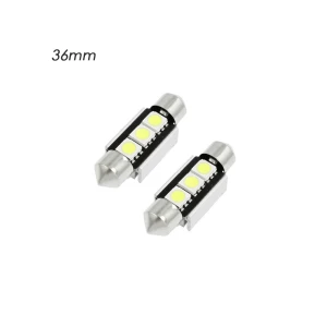 Σετ LED Πλαφονιέρας C5W Canbus 36mm 12V 3 SMD Ψυχρό Λευκό 6000K 2τμχ