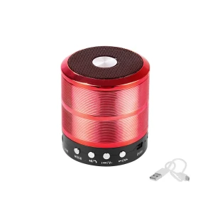 Φορητό Ασύρματο Ηχείο Bluetooth 5W με Διάρκεια Μπαταρίας έως 3 Ώρες USB/TF/FM WS-887 Κόκκινο