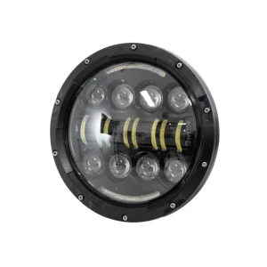 LED Στρογγυλός Αδιάβροχος Προβολέας Αυτοκινήτου 7'' 40W 12-24V με Βύσμα H4 Ψυχρό Λευκό - Πορτοκαλί