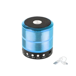 Φορητό Ασύρματο Ηχείο Bluetooth 5W με Διάρκεια Μπαταρίας έως 3 Ώρες USB/TF/FM WS-887 Γαλάζιο