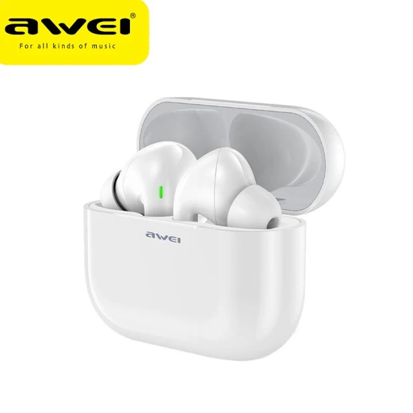 Ακουστικά Earbud Bluetooth Handsfree με Αντοχή στον Ιδρώτα και Θήκη Φόρτισης Awei T29 Λευκά