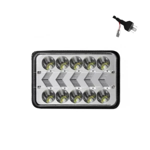 LED Αδιάβροχος Προβολέας Αυτοκινήτου 5" 12-24V με Βύσμα H4 Ψυχρό Λευκό - Πορτοκαλί