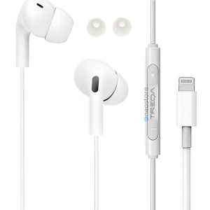 Ακουστικά Κινητού Handsfree In-ear με Βύσμα Lightning Treqa EP-756 Λευκό