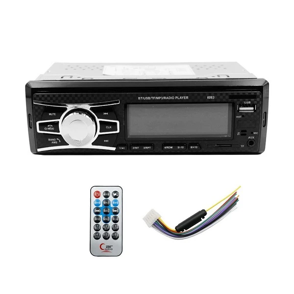 Ηχοσύστημα Αυτοκινήτου 1 DIN Bluetooth με Οθόνη USB – AUX – SD και Τηλεχειριστήριο MY-6083 Μαύρο