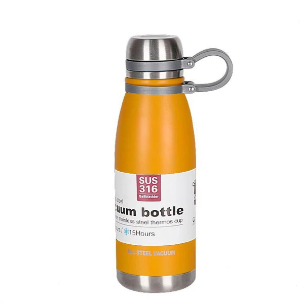 Μπουκάλι Θερμός με Ιμάντα Μεταφοράς 1.2lt JB-6067 Κίτρινο