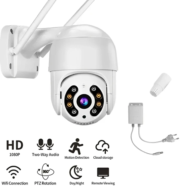 IP Κάμερα Παρακολούθησης Wi-Fi 1080p Αδιάβροχη IP66 με Αμφίδρομη Επικοινωνία και Φακό 3.6mm Jortan JT-8176QJ