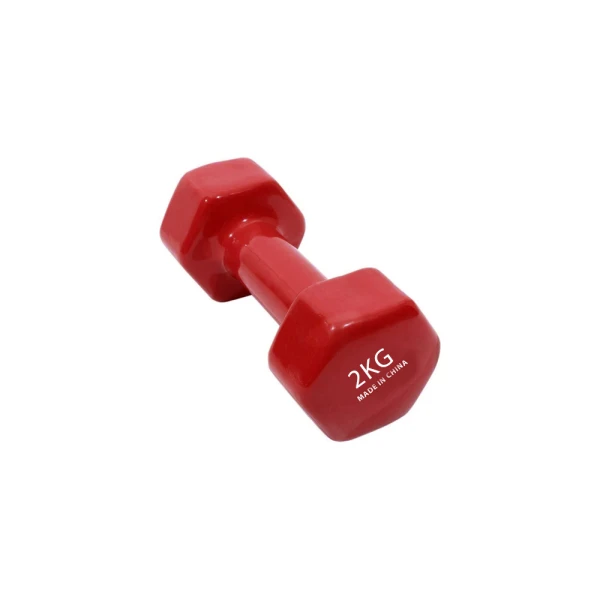 Εξάγωνο Βαράκι Βινυλίου 1 x 2kg 25566-8 Κόκκινο
