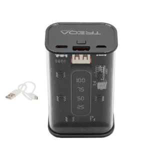 Powerbank 10000 mAh με Θύρα USB και Θύρα USB-C TR-2000 Μαύρο