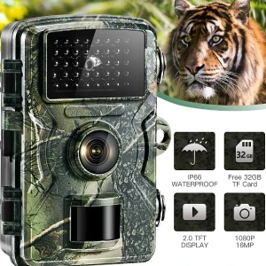 Υπέρυθρη αδιάβροχη κάμερα κυνηγιού Night Vision Trail 2" 1080P 16MP LW4066