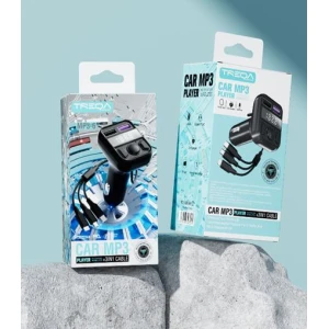 Φορτιστής αυτοκινήτου πομπός FM Bluetooth ήχος διπλή USB συσκευή αναπαραγωγής με καλώδιο MP3 3σε1 Lightning/Type-c/Micro-USB MP3-6