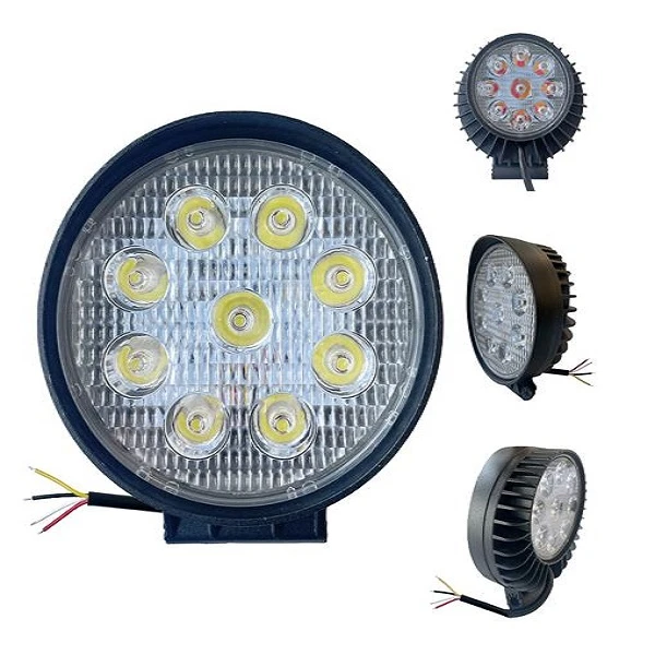 LED Αδιάβροχος Προβολέας Αλουμινίου 12V-24V 4" 27W 9 SMD IP68 SY-GZD0997
