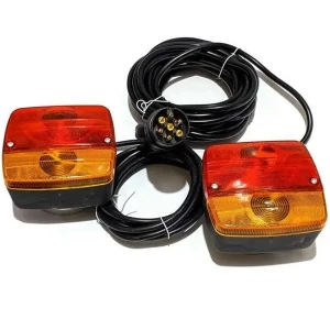 Σετ μαγνητικά φανάρια φλας/στοπ 12V για τρέιλερ IP65 2 τεμαχίων με καλώδιο (πρίζα κοτσαδόρου 7pin)2.5+7m w15968-1