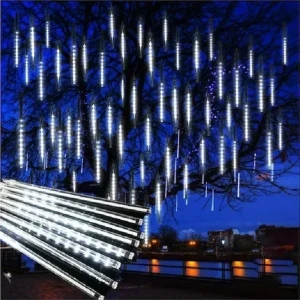 Χριστουγεννιάτικη Led Βροχή Μετεωριτών 8τμχ X 50cm με βύσμα επέκτασης BX-046 Ψυχρός Φωτισμός