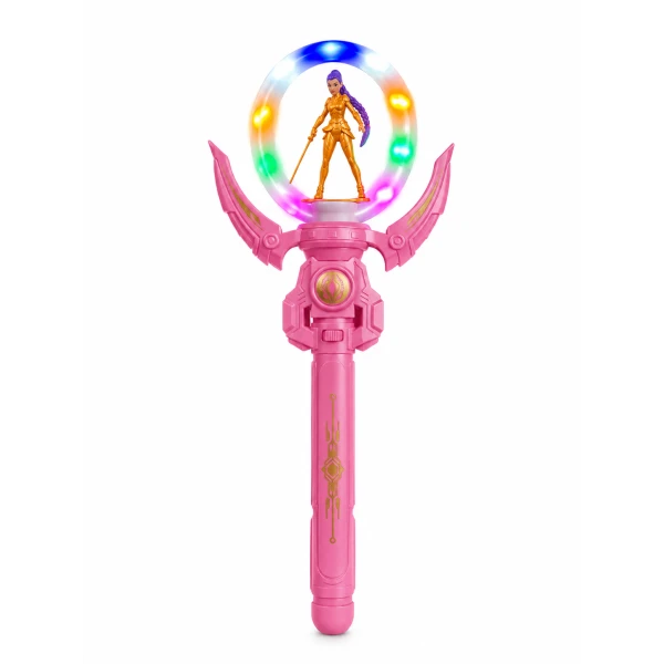 Ραβδί KPOP Demon Hunters Rumi Ροζ 37cm με Μουσική LED Φωτισμό και Περιστροφή 51540-2