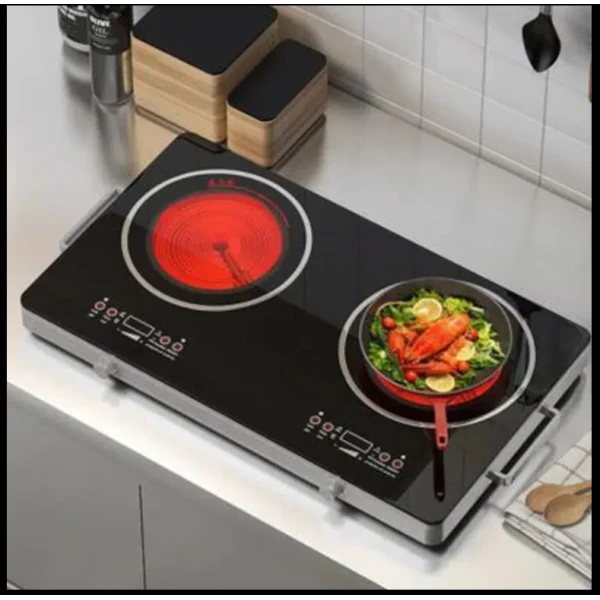 Ηλεκτρική Φορητή Διπλή Κεραμική Εστία 7000W RAF R.8050 Μαύρο