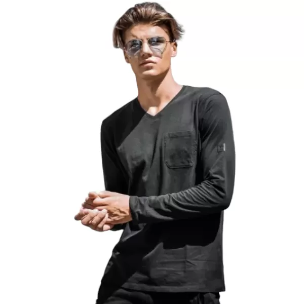 ΑΝΔΡΙΚΗ ΜΠΛΟΥΖΑ T-SHIRT ΜΑΚΡΥΜΑΝΙΚΗ MOHICANS T-SFT012 ΜΑΥΡΟ