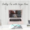 Cooling pad για laptop έως 17" Περιστροφής 360 Μοιρών με 2 Ανεμιστήρες και Διακόπτη on/off YL-906 Λευκό
