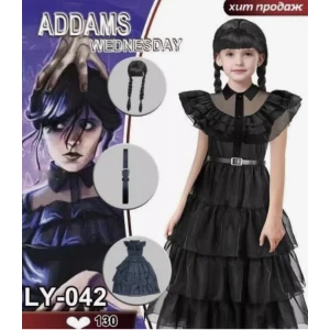 Αποκριάτικη Παιδική Στολή Addams Wednesday HK-1430-3