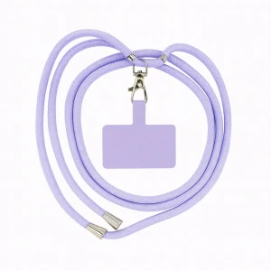 Κρεμαστό / Λουράκι Κινητού – Λιλά Νάιλον με Μεταλλικό Κλιπ LANYARD-1 Λιλά