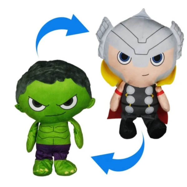 Λούτρινο Marvel AVENGERS 2 σε 1 Αντιστρέψιμη δύο Όψεων 30cm Hulk Thor  5221-HT