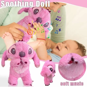 Λούτρινο Stitch 33cm Που Αναπνέει Κανονικά K.1440-PP10 Ροζ