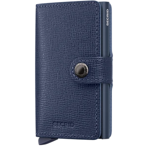 Mohicans Miniwallet Original Δερμάτινο Ανδρικό Πορτοφόλι Καρτών με RFID και Μηχανισμό Slide CCC-32 Μπλε