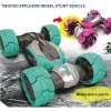 Stunt Motion Twisted RC Car, 2,4 GHz Τηλεχειριστήριο αναρριχητικό αυτοκίνητο 4WD παραμόρφωση με Music Dance Light Διπλής Όψης ZJ001A Ροζ